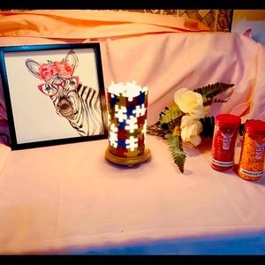 Puzzle piece shade and one jar of sprinkles only.